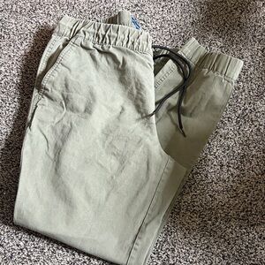 Old Navy Men's Olive Green Drawstring Joggers